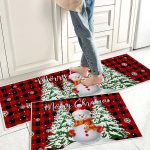 Christmas Snowman Welcome Door Blanket Mats (3)