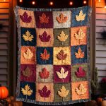 Main 02 Autumn Maple Leaf Blanket, Woven Tapestry Throw Blanket, Fall Decor Gift, Cozy Couch Throw For Mom, Rustic Boho Home Accent, Autumn Blanket Image 2